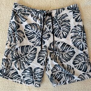 Club Room Monstera Print Swim Shorts